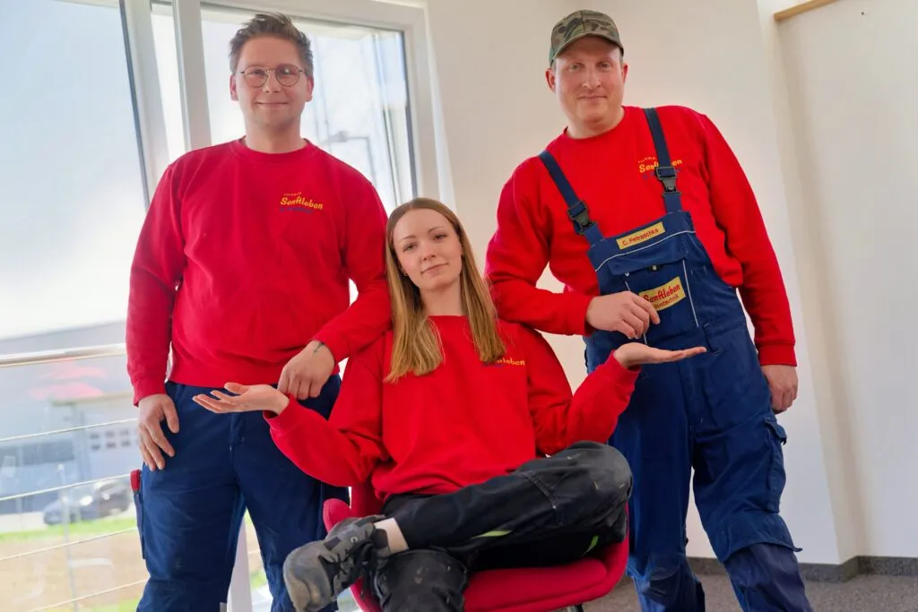 Drei Mitarbeiter der Senftleben Haustechnik am Standort Ehingen